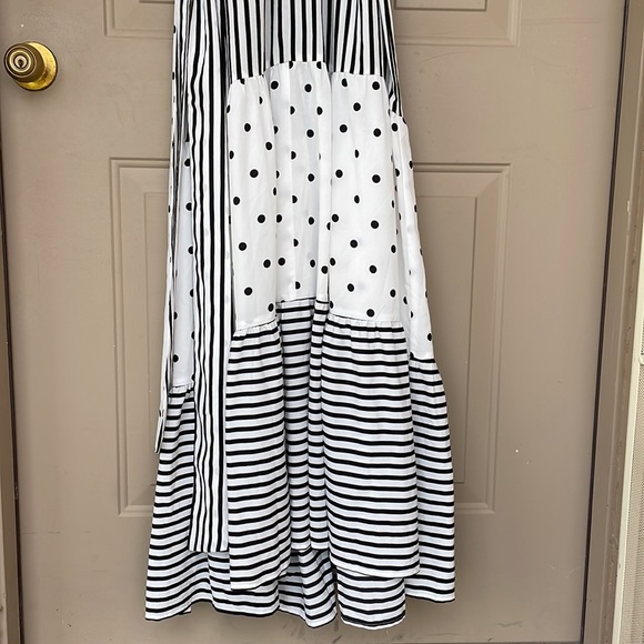 NWOT Express Rocky Barnes Mixed Print Tie Waist Maxi Dress. Size XL - Picture 4 of 6